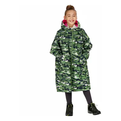 (5-9 Yrs, Cactus Camo) Regatta Kids Spirit Of Adventure Hooded Waterproof Warm Drying Changing R