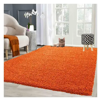 (160cm x 220cm) Abaseen Shaggy Thick Luxurious Soft Rug- Orange