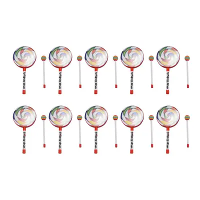 10X Kids Percussion Lollipop Drum, 6Inch