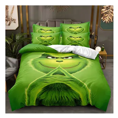 (Style 06, Double (200X200CM/3PCS)) The Grinch Bedding Single Double King Duvet Cover