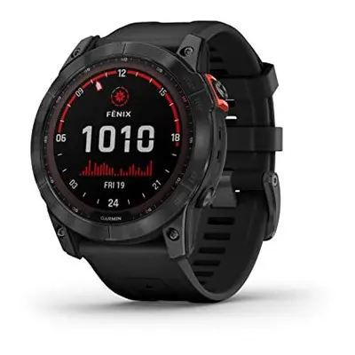 Garmin fenix 7X Solar Multisport GPS Watch, Slate Grey with Black Band