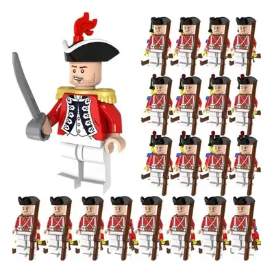 (Red-B) 21PCS Empire Governor Navy Soldiers Large Combination Building Blocks Minifigures Assemb