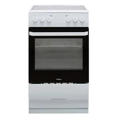 Amica AFC1530WH 50cm Electric Cooker with Ceramic Hob - White