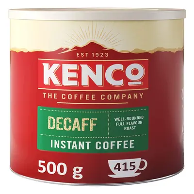 Kenco Decaf Instant Coffee - x 500g Tin