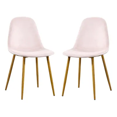 (Velvet Pink) Charles Jacobs Velvet Modern Kitchen Dining Chairs