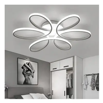 (White, 58cm-Cool White) Modern LED Ceiling Light Chandelier Lamp Flower Shape