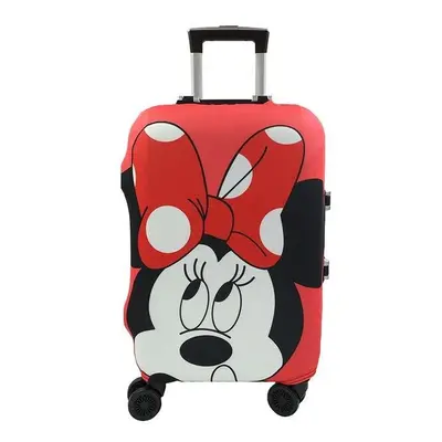 (L, Minnie) Minnie And Mickey Travel Suitcase Protective Cover Elastic Dust Case