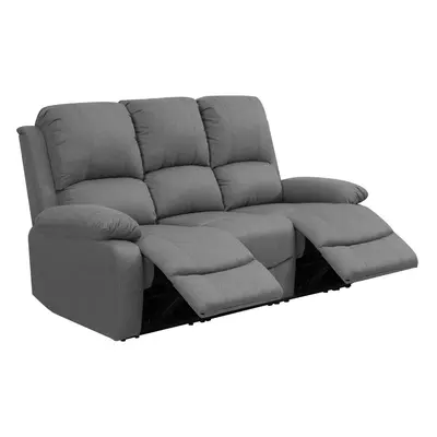 (Light Grey, Seat Only) Reclining Luxury Fabric Sofa Set In Light Grey or Dark Grey- Piece, Piec