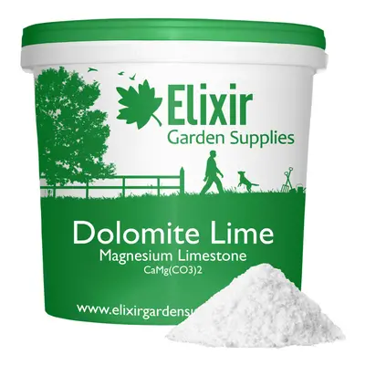 (Tub, 25kg) Elixir Gardens Dolomite Lime Magnesium Limestone | Supplied in a Bag or Re-sealable 