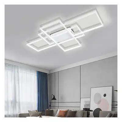 (Cool White) Modern Rectangle LED Chandelier Ceiling Light