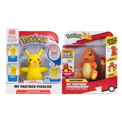 (pika char 2PCS) WCT Pokemon Electronic Interactive My Partner Pikachu- Charmander-Reacts