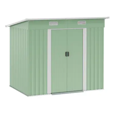 Outsunny x 4ft Outdoor Garden Storage Shed for Backyard Patio Light Green