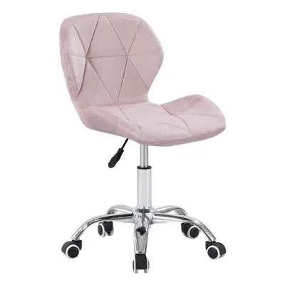 (Velvet Pink) Charles Jacobs Cushioned Swivel Office Chair