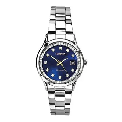 Sekonda Women's Midnight Star Quartz Watch with Mother of Pearl Dial and Silver Stainless Steel 