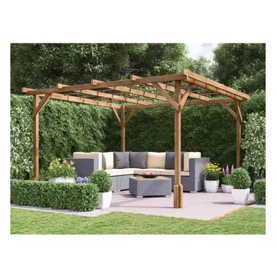 Wooden Pergola Utopia 3m x 3m Garden Structure - Dunster House