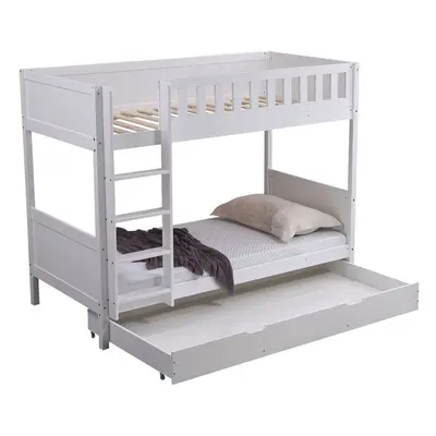 (White) Humza Amani Panana Bunk Bed with Storage Drawer