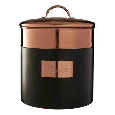 Premier Housewares Prescott Charcoal / Copper Bread Bin