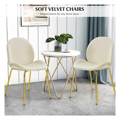 Modern Velvet Dining Chair Set of Mid Century Upholstered Side Chair