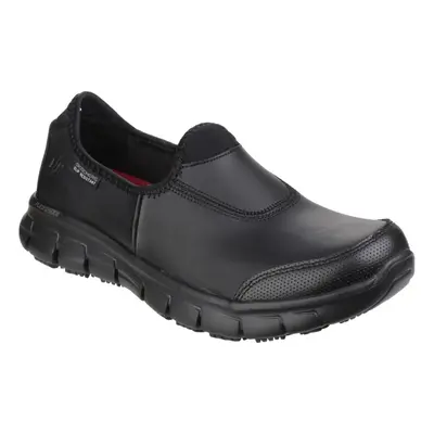 (6 UK, Black) Skechers Occupational Womens/Ladies Sure Track Slip On Work Shoes