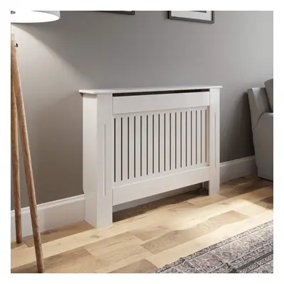 (Medium Radiator Cover 112*19*81CM) Modern Chelsea Radiator Covers MDF Board Radiator Cabinet