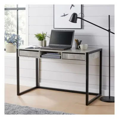 (Concrete Effect) Home Source Toronto Drawer Industrial Office PC Desk