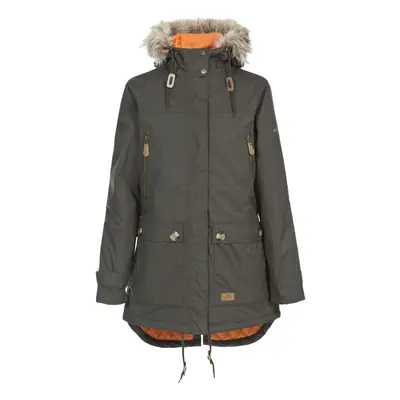 (12, Dark Khaki) Trespass Womens Parka Jacket Waterproof Clea