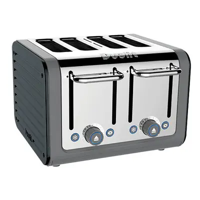 Dualit Architect Slot Grey Body With Metallic Charcoal Panel Toaster