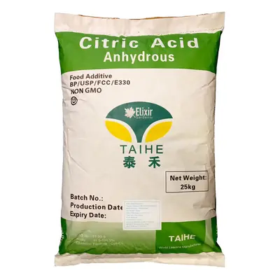 (20kg, Bag) Elixir Gardens Citric Acid Anhydrous Grade | 500g - 25kg supplied in a bag or re-sea