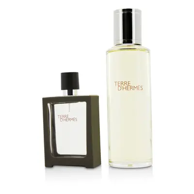 Hermes Terre D'Hermes Eau De Toilette Refillable Spray 30ml/1oz + Refill 125ml/4.2oz 2pcs