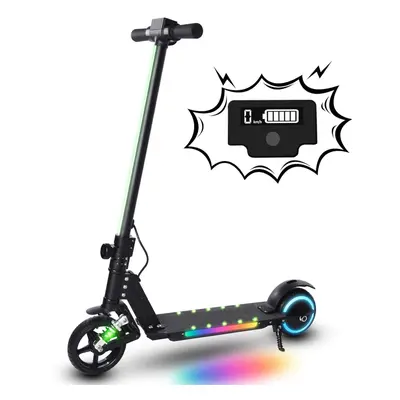 (Black) Electric Scooters For Kids and Teenagers, Folding E-Scooter With Shock Absorption, 14km/