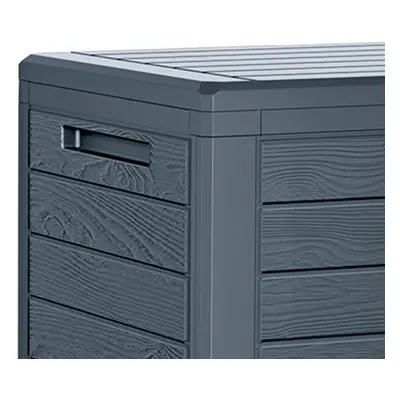 (190L) Outdoor Storage Box Patio Plastic Container + Lid