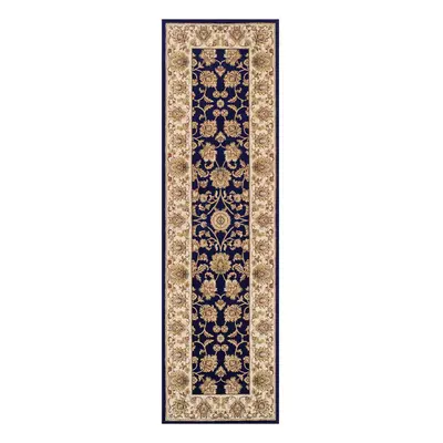 (KENDRA 3330B Navy Blue, Runner : x cm) Luxury Traditional Rugs Small Extra Large Hallway Runner