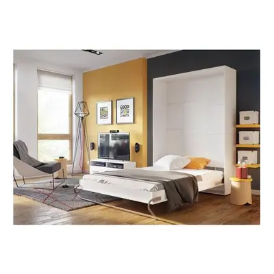 (White Matt) CP-01 Vertical Wall Bed Concept Pro 140cm