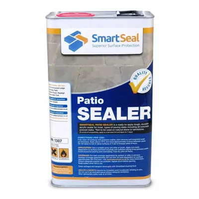 (5 Litres) Smartseal Patio Sealer - Protect Concrete Precast Slabs against Black Spot, Stain Res