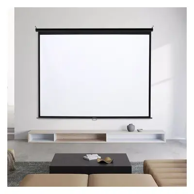 (120 in) Manual Pull Down Projector Screen 4:3 Wall Mounted