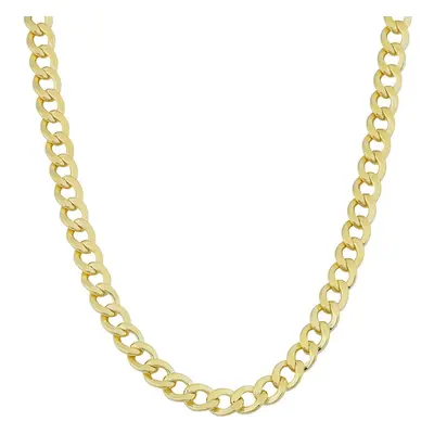 (20, Yellow) 14K Yellow Gold Filled Solid Curb Chain Necklace, 3.6mm Wide