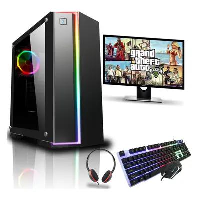 (1TB, 2GB NVIDIA GT 730) Intel Core i5 Gaming PC Monitor Bundle 8GB RAM 1TB GT730