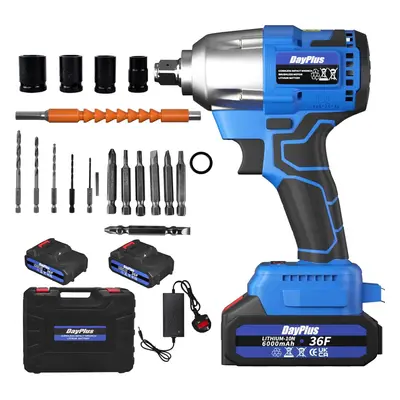 550Nm High Torque Cordless Impact Wrench Brushless Impact Gun 6.0Ah Battery Electric Impact Wren