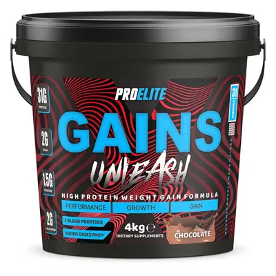 (Chocolate) Gains Weight Gainer 4kg Muscle Mass Protein