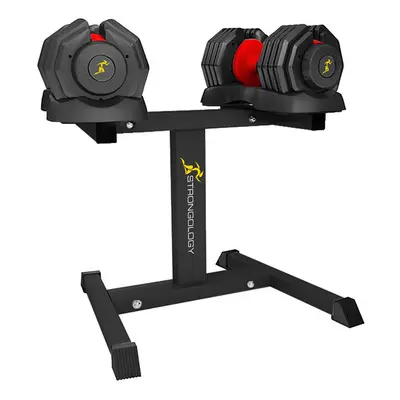 Strongology Urban25 Red Adjustable Dumbbell Pair with Free Durable Steel Adjustable Urban25 Dumb