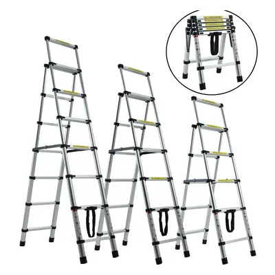 (5+6 Step) Step Ladder Ways Combination Ladder Aluminum A-Frame Stepladder Extension Telescopic 