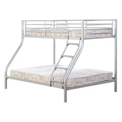 (Silver) Tandi Triple Sleeper Bunk Bed Frame - Black/Silver