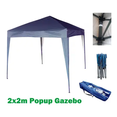 (Blue) Mcc@home GAZEBO 2x2m Pop-up Gazebo Waterproof Outdoor Garden Marquee Canopy