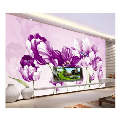 (Self-adhesive Vinyl, 208cm x 146cm (WxH)(82''x58'')) 3D Large Petals Wallpaper Mural Wall Mural