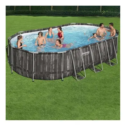 Bestway 20ft x 12ft x 48in Power Steel Oval Pool Set