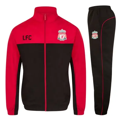 (Red, 2XL) Liverpool FC Official Football Gift Mens Jacket & Pants Tracksuit Set