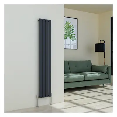 (1600 x 274mm Single, Anthracite) Flat Panel Designer Radiator