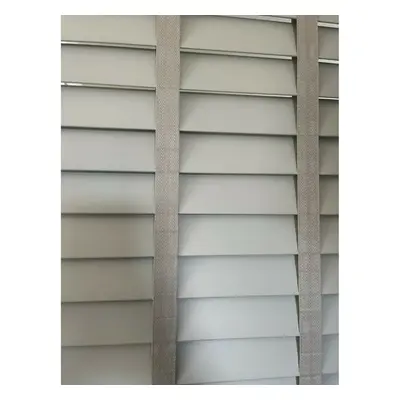 (120cm, 150cm) Grey Fauxwood 50mmSlats Wooden Venetian Tape Blind