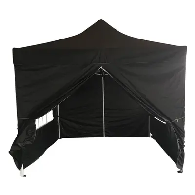 (Black) Gazebo Marquee 3x3m Heavy Duty PopUp Pyramid Tent