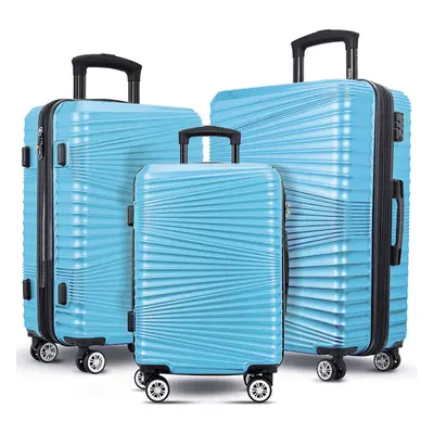 (Light Blue, inch) Hard Luggage Cabin Suitcase Travel Bag Lightweight